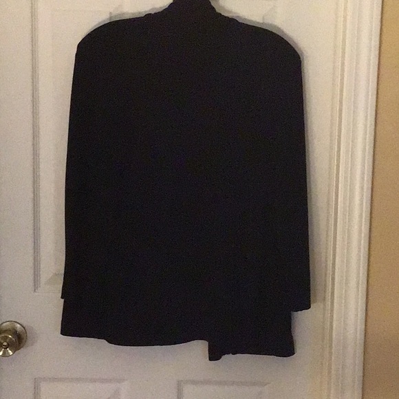 Chicos Travelers women Black, Side Pockets, Open Front Cardigan Sz 0 - Picture 3 of 3